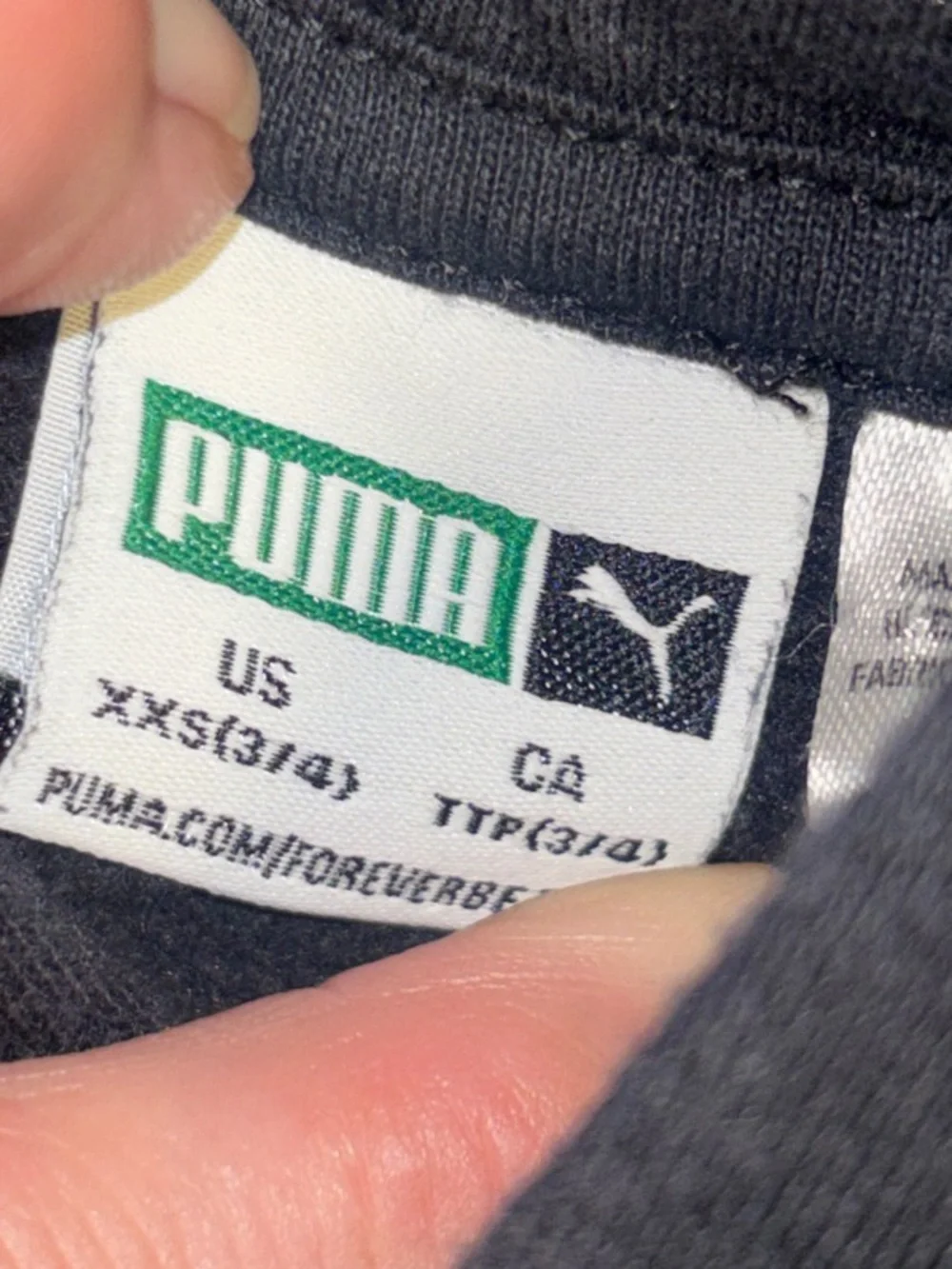 Puma Black Kids' Hooded Sweatshirt with Metallic Logo